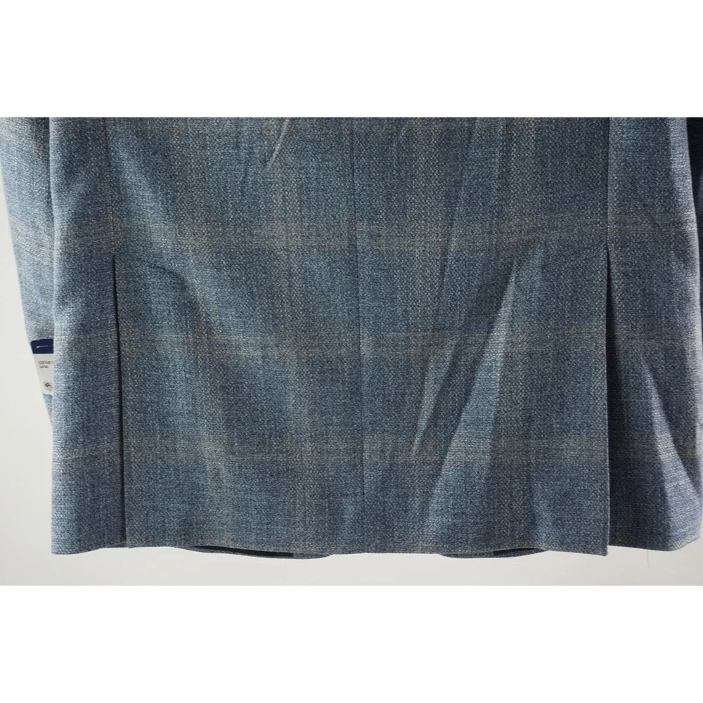 $295 Tommy Hilfiger Textured Windowpane Plaid Modern Fit Sport Coat Men 38R Blue